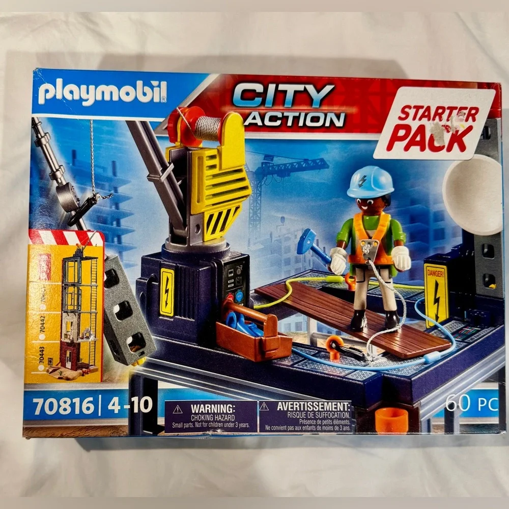 Playmobil 70816 City Action Starter Pack Construction Site Play Toy Set 60 Piece